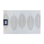 Individual de mesa 45x30cm reversible hojas blanco