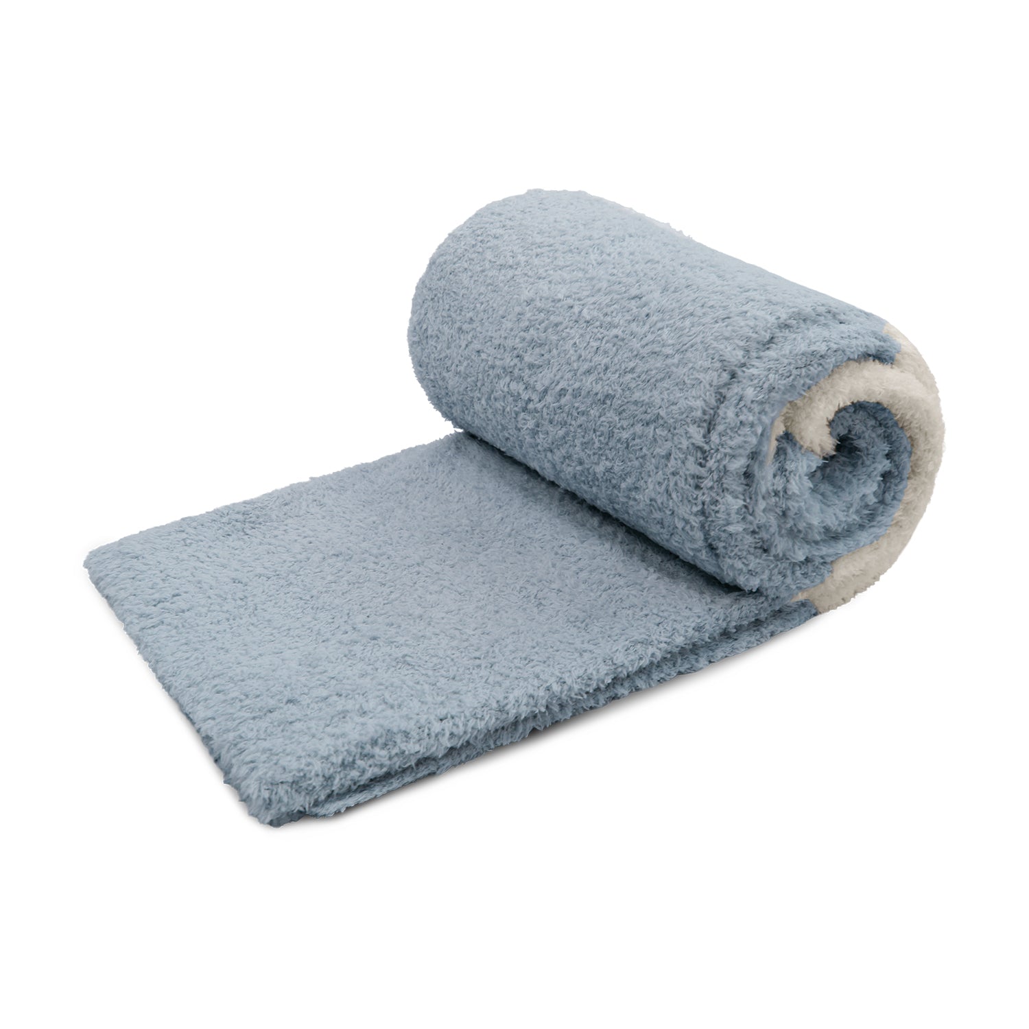 Manta de franela Nautica 127x152 Fluffy suavidad superior celeste