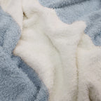 Manta de franela Nautica 127x152 Fluffy suavidad superior celeste