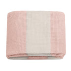 Manta de franela Nautica 127x152 Waffle suavidad superior rosa