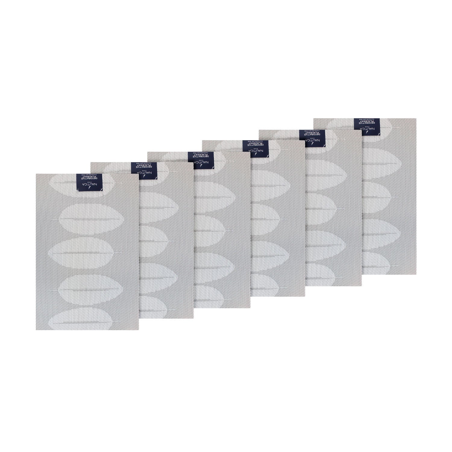 Individual de mesa 45x30cm reversible hojas blanco