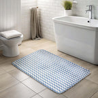 Alfombra de baño Memory Foam 50 x 80 cm azul
