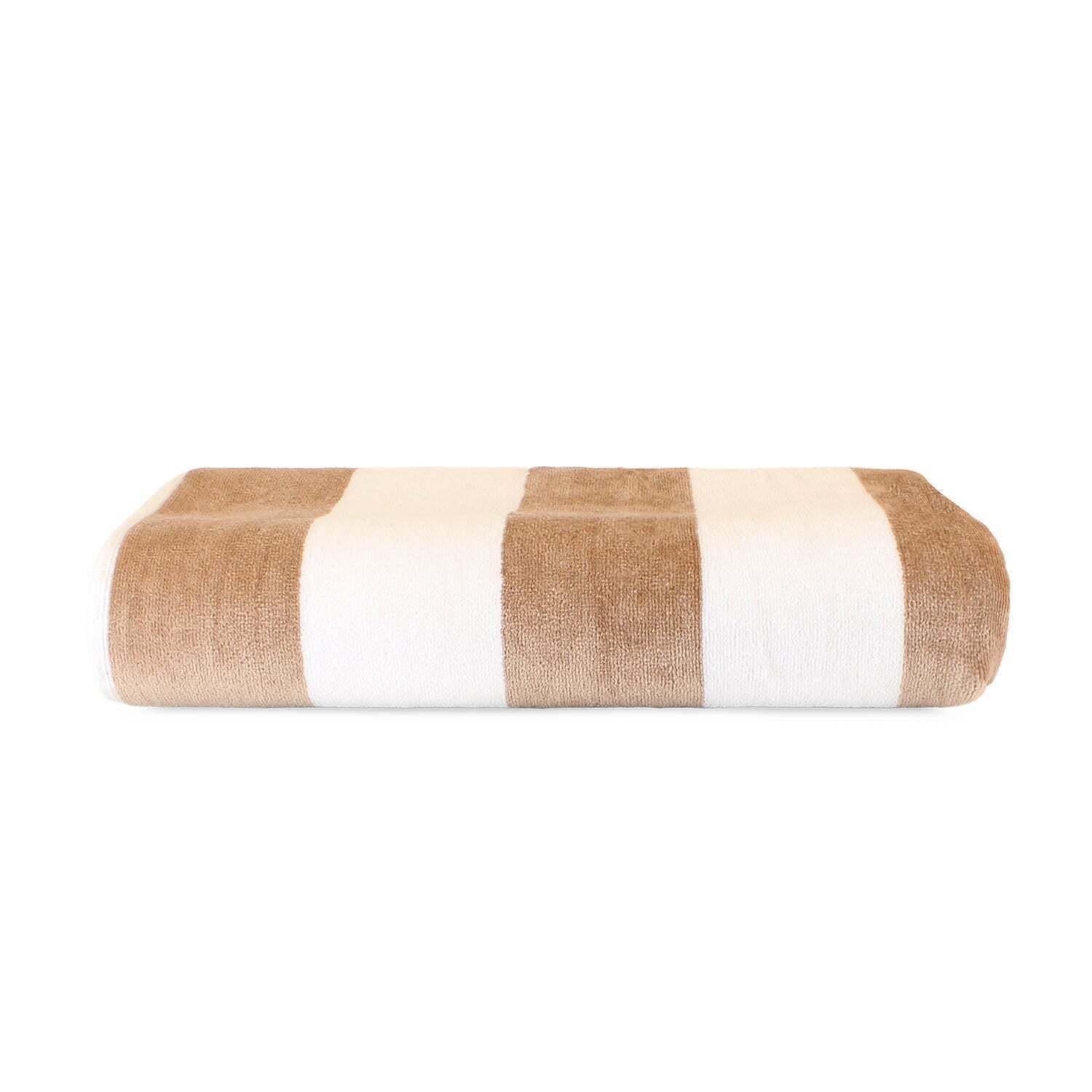 Toalla de playa Nautica Rayas beige