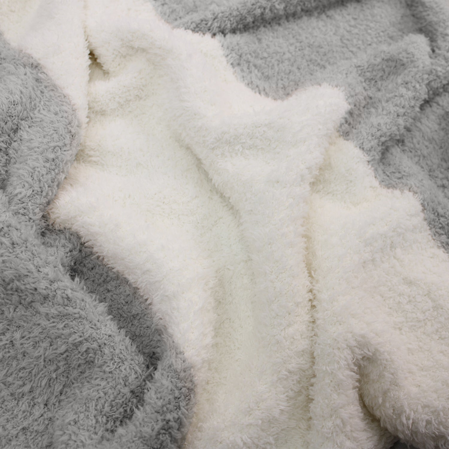 Manta de franela Nautica 127x152 Fluffy cama sofá suavidad superior gris