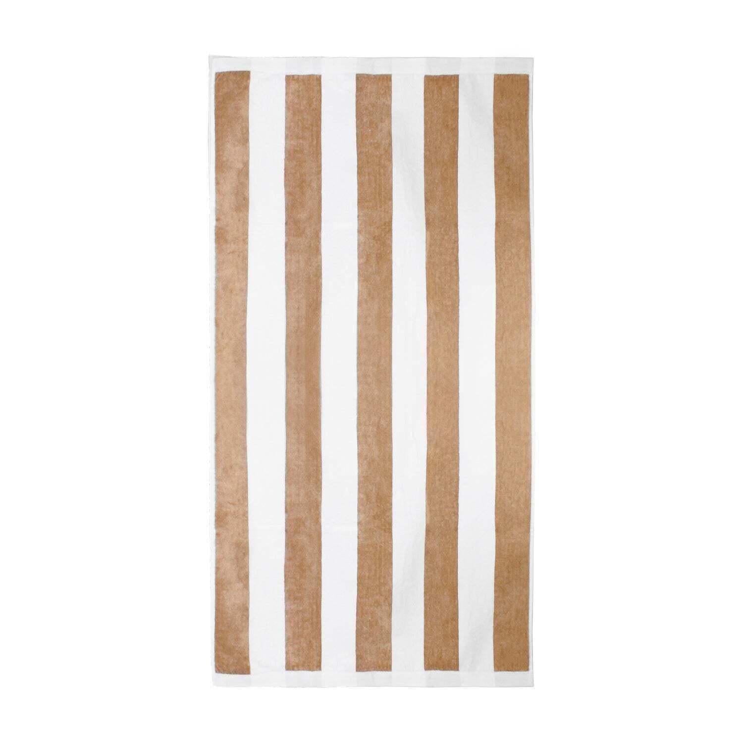 Toalla de playa Nautica Rayas beige