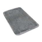 Alfombra de baño flannel gris claro