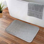 Alfombra de baño ultra suave 40 x 60 cm gris claro