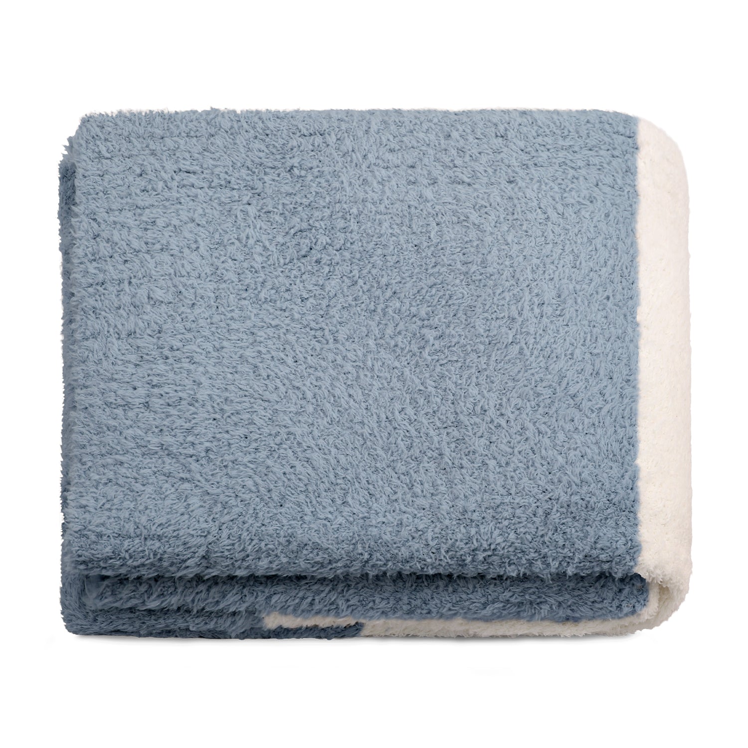 Manta de franela Nautica 127x152 Fluffy suavidad superior celeste