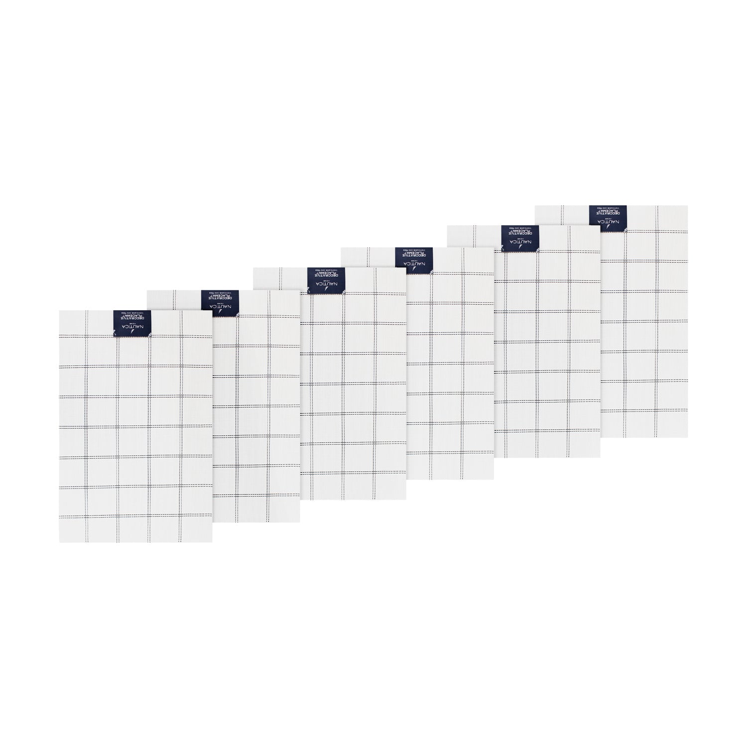 Pack 6 Individuales de mesa Nautica Home 45x30cm blanco a cuadros
