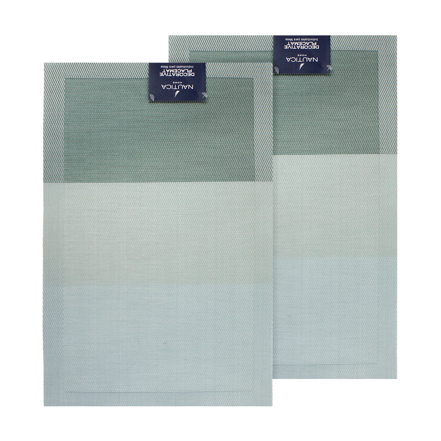 Pack 2 Individuales de mesa 45x30cm degrade verde