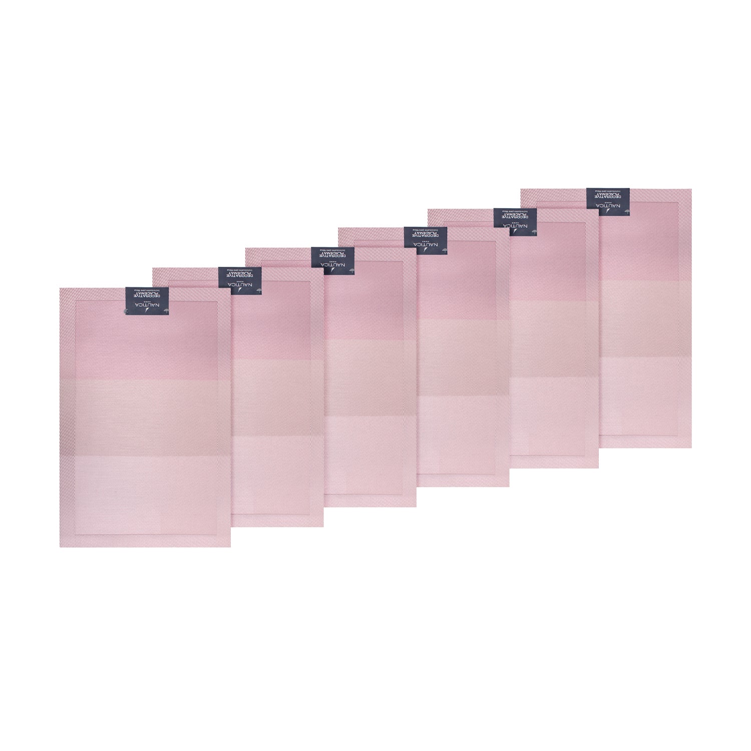 Pack 6 Individuales de mesa 45x30cm degrade rosa