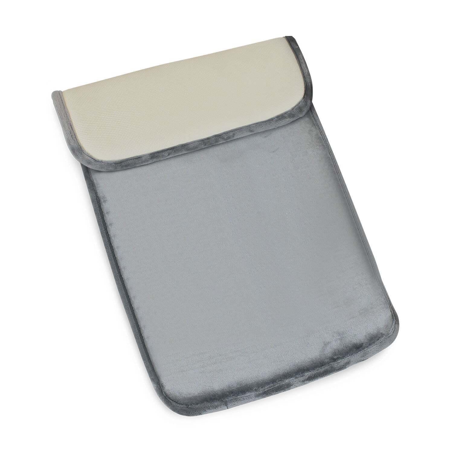 Alfombra de baño flannel gris claro
