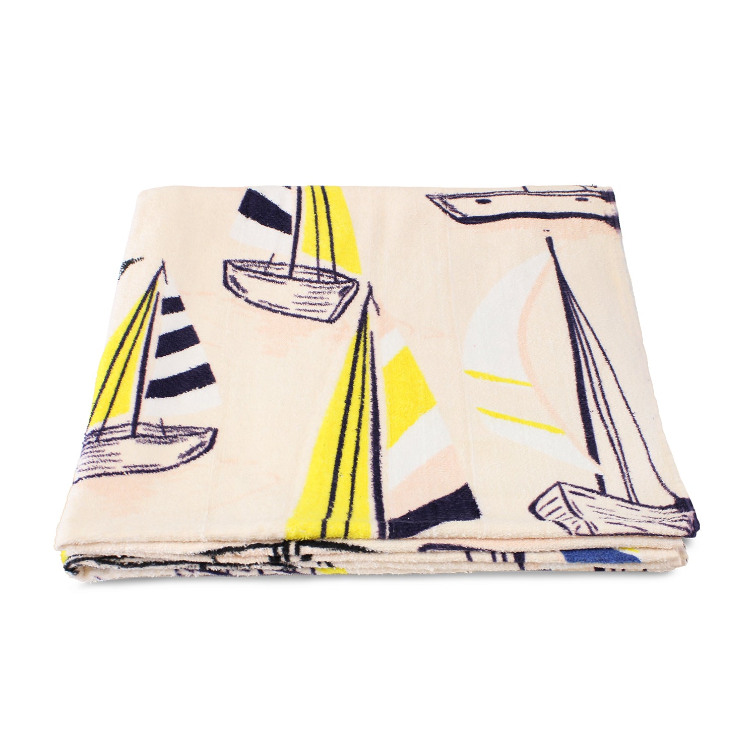 Toalla de playa Nautica 100% Algodón 160x80 diseño barcos