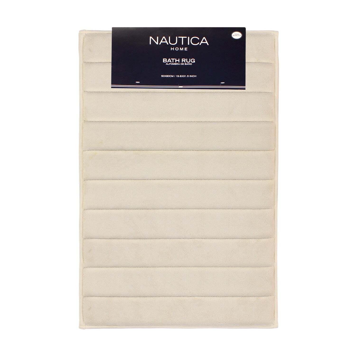 Alfombra de baño Nautica Home 50x80cm coralina ultra suave - Beige