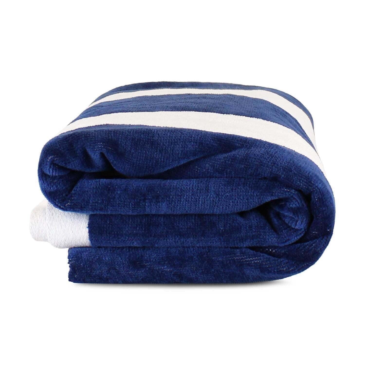 2 Toallas de Playa Nautica Home 100% algodón 163x81cm CABANA - Azul marino