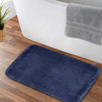 Alfombra de baño flannel antideslizante 40 x 60 cm azul