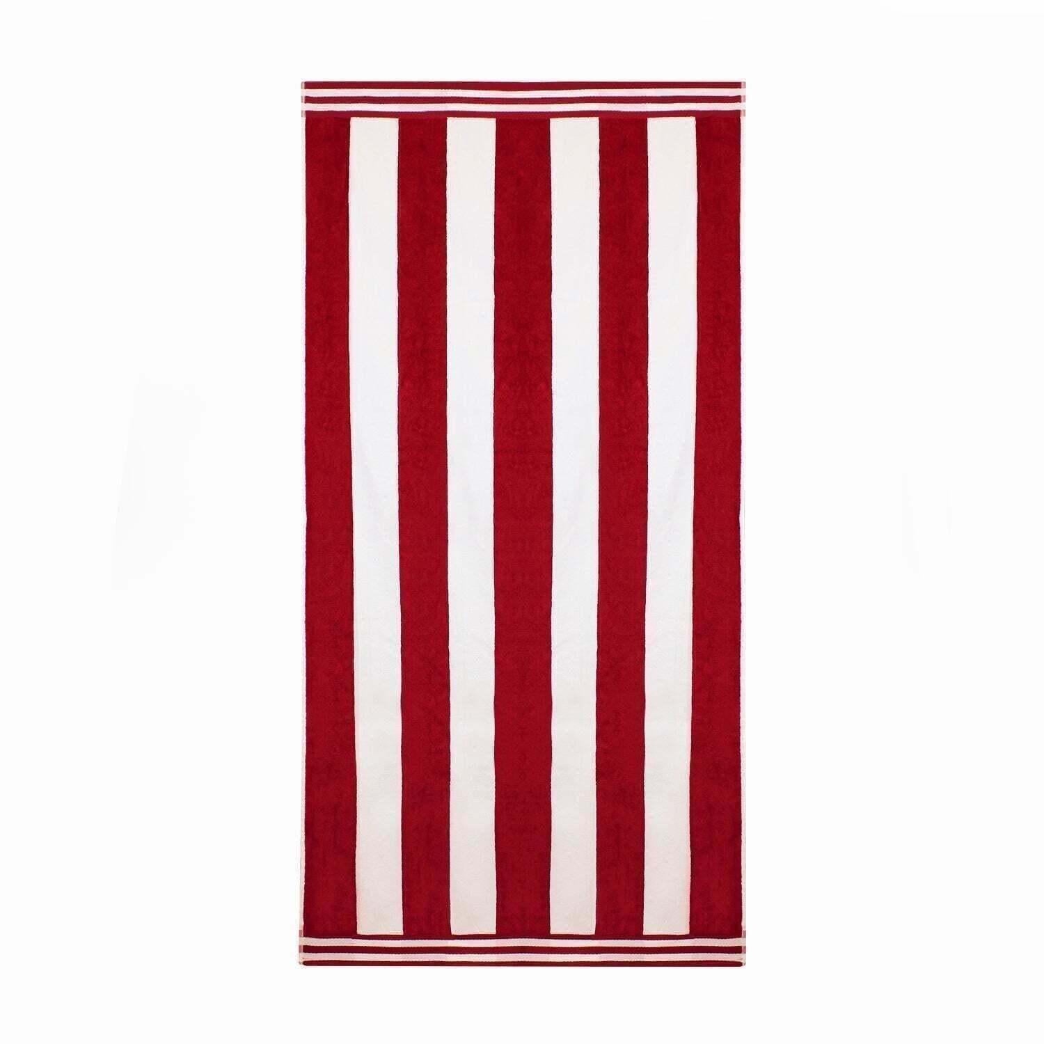 2 Toallas de Playa Nautica Home 100% algodón 163x81cm CABANA - Rojo