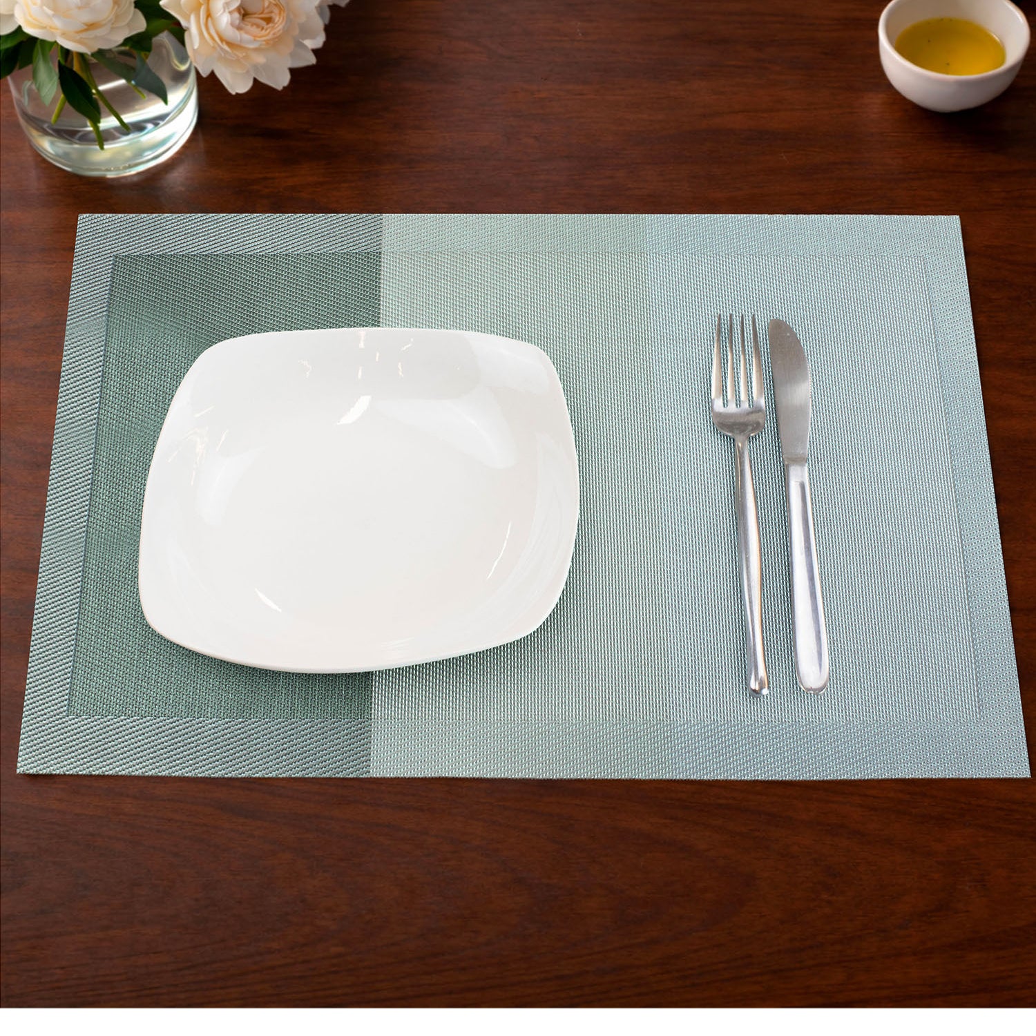 Individual de mesa 45x30cm degrade verde