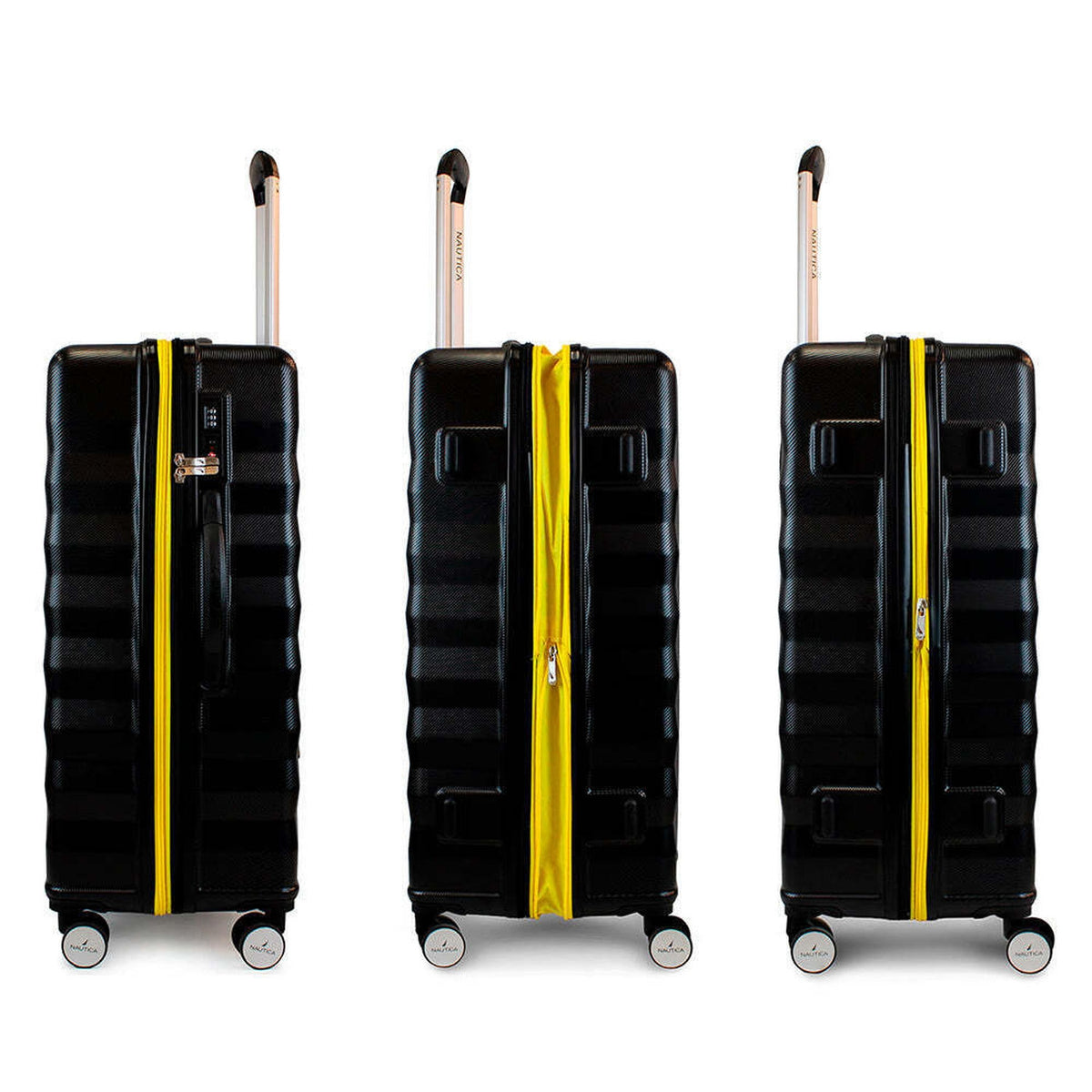 Set 3 maletas S+M+L Nautica Polonia negro