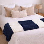 Manta de franela Nautica 127x152 Fluffy suavidad superior azul marino