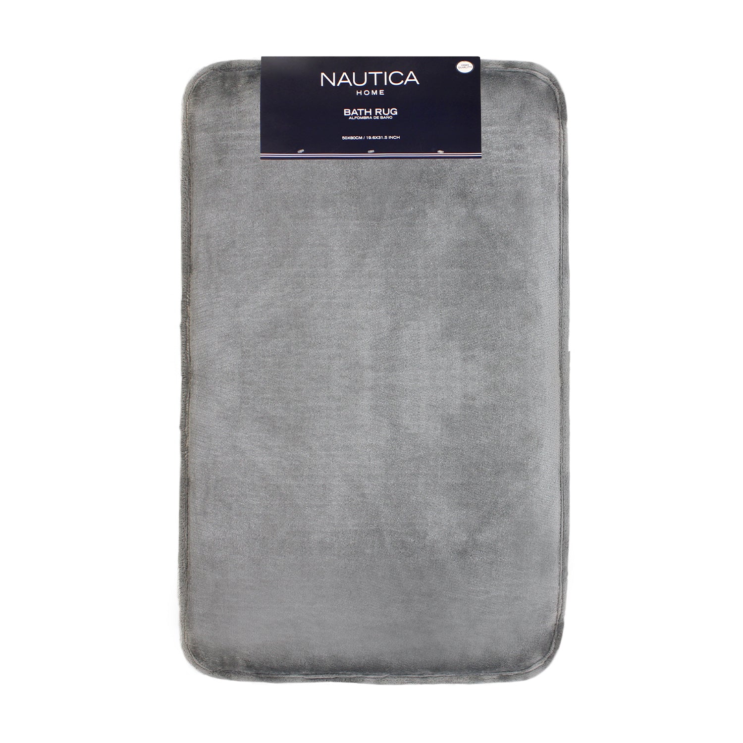 Alfombra de Baño Nautica flannel 50x80cm absorbente gris