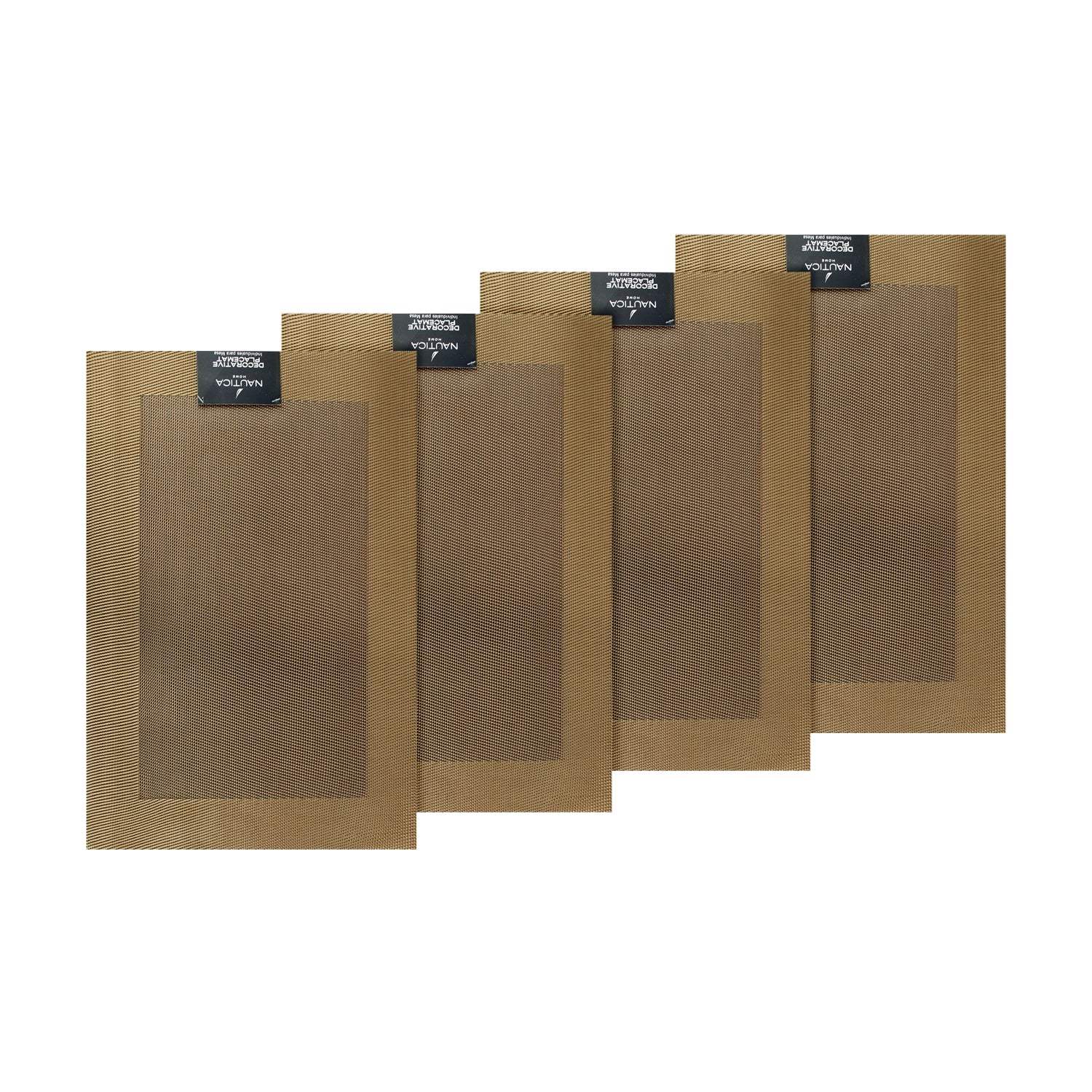 Pack 4 Individuales de mesa 45x30cm dorado