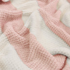 Manta de franela Nautica 127x152 Waffle suavidad superior rosa