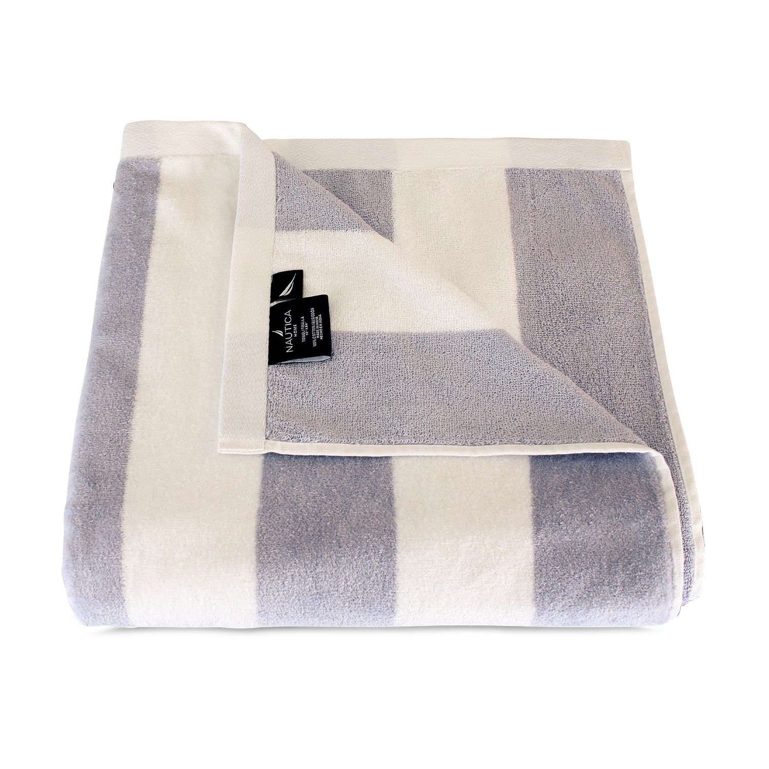 Toalla de playa Nautica Rayas gris