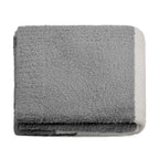 Manta de franela Nautica 127x152 Fluffy cama sofá suavidad superior gris