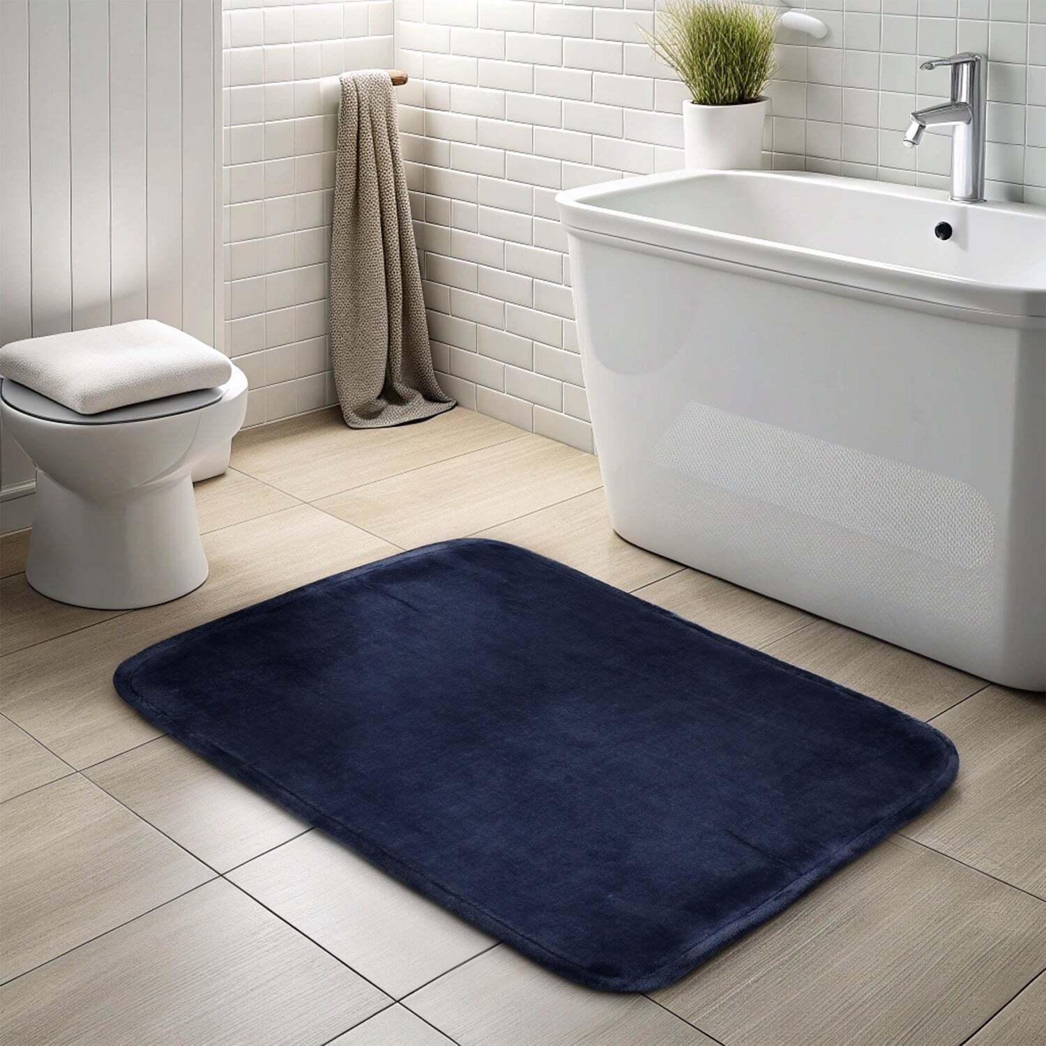Alfombra de Baño Nautica Home flannel 50x80cm absorbente - Azul