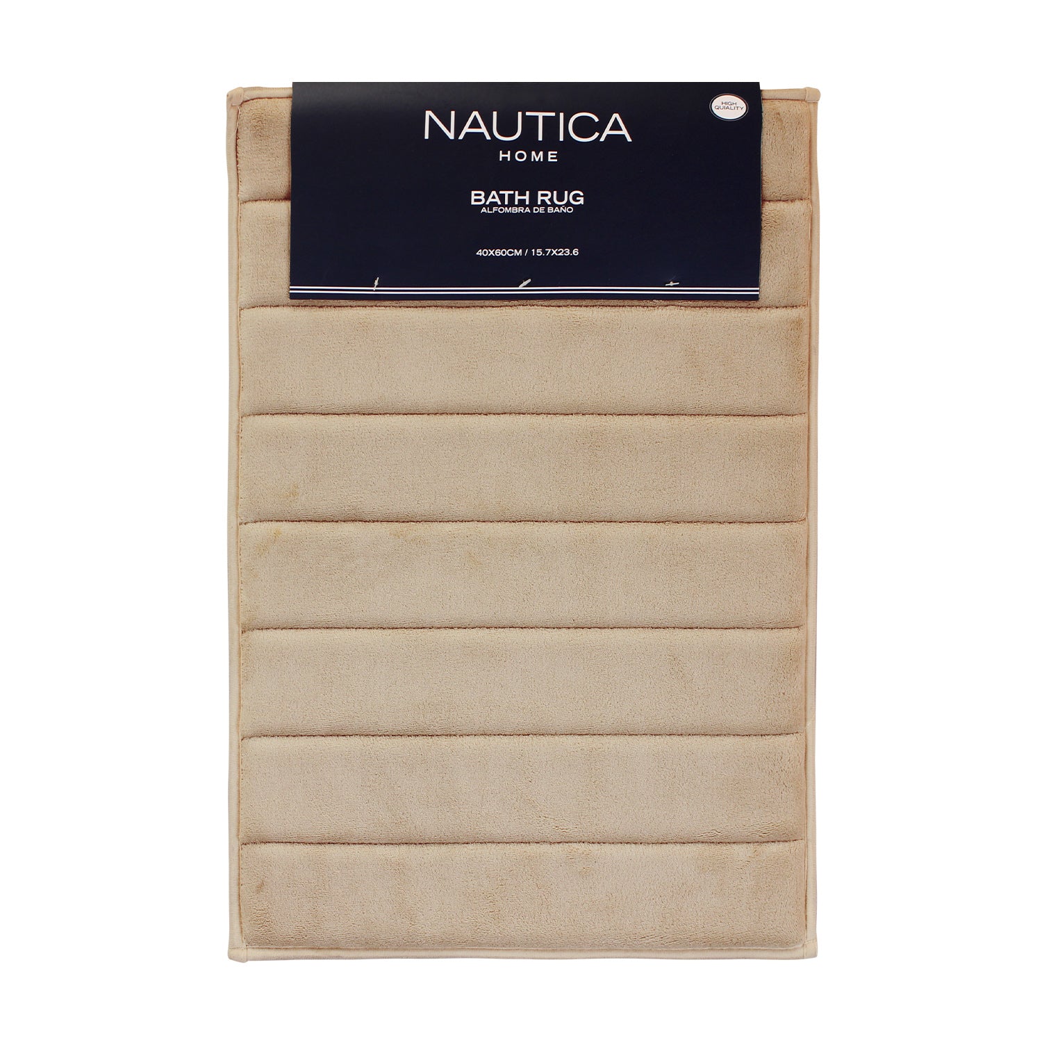 Alfombra de baño Nautica 40x60cm coralina ultra suave beige