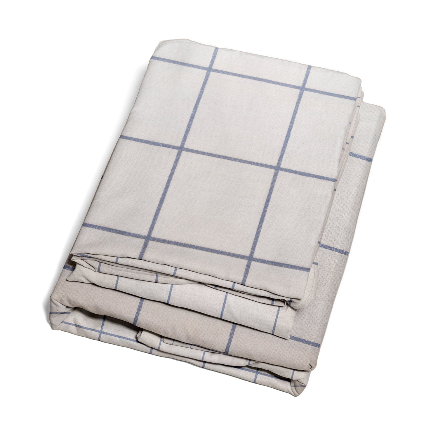 Juego de sábanas Nautica 4 piezas microfibra 2 plazas diseño a cuadros blanco