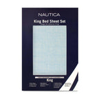 Juego de sábanas 4 piezas king textura celeste