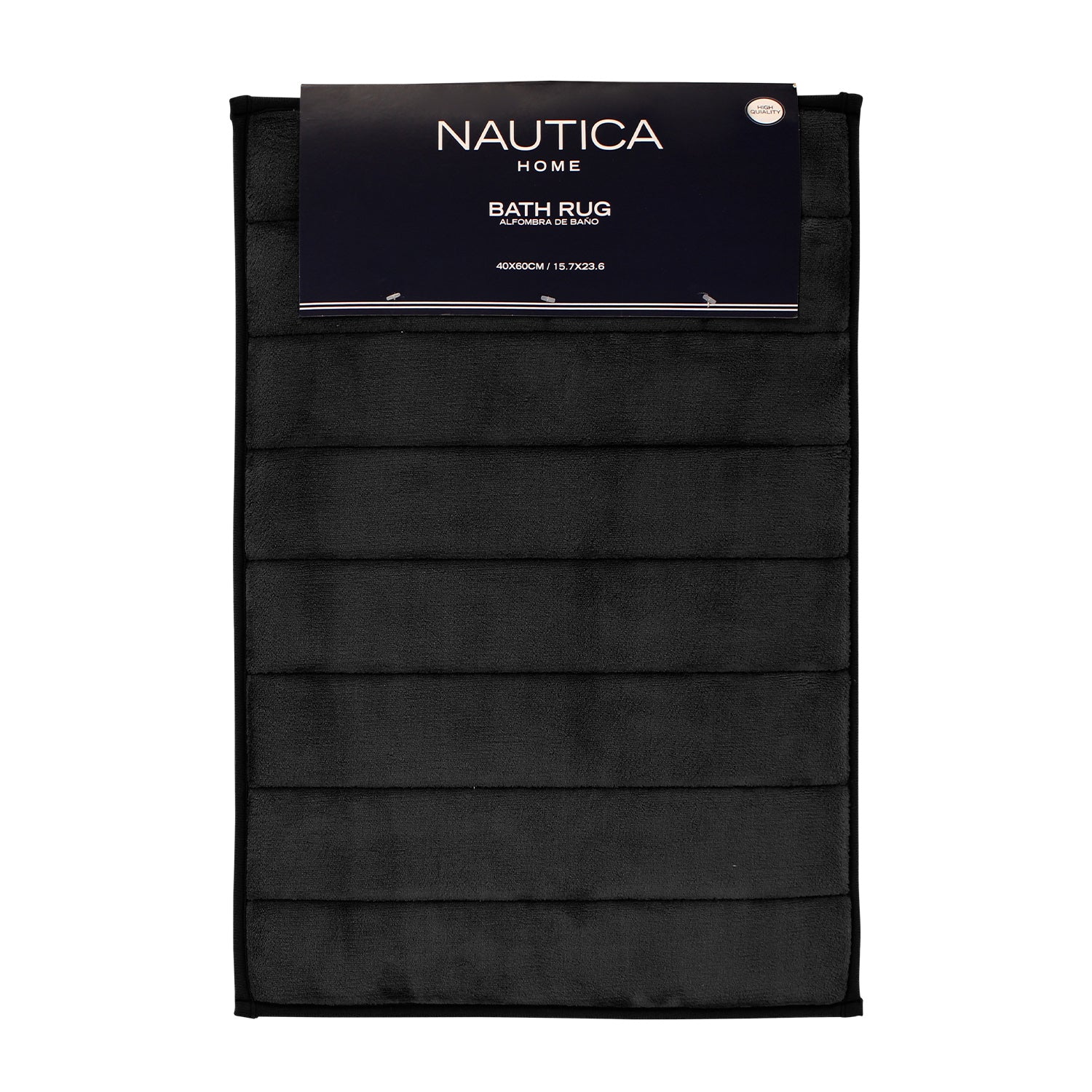 Alfombra de baño Nautica 40x60cm coralina ultra suave negro