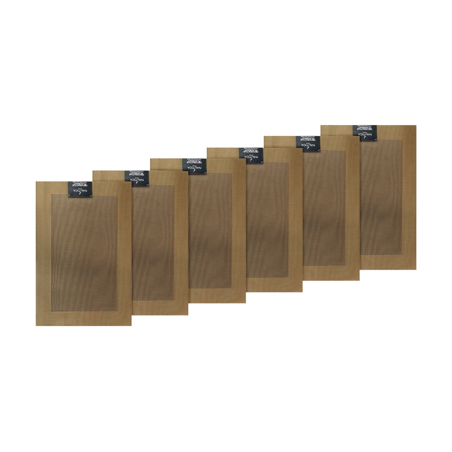 Pack 6 Individuales de mesa 45x30cm dorado