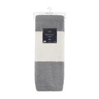 Manta de franela Nautica 127x152 Fluffy cama sofá suavidad superior gris