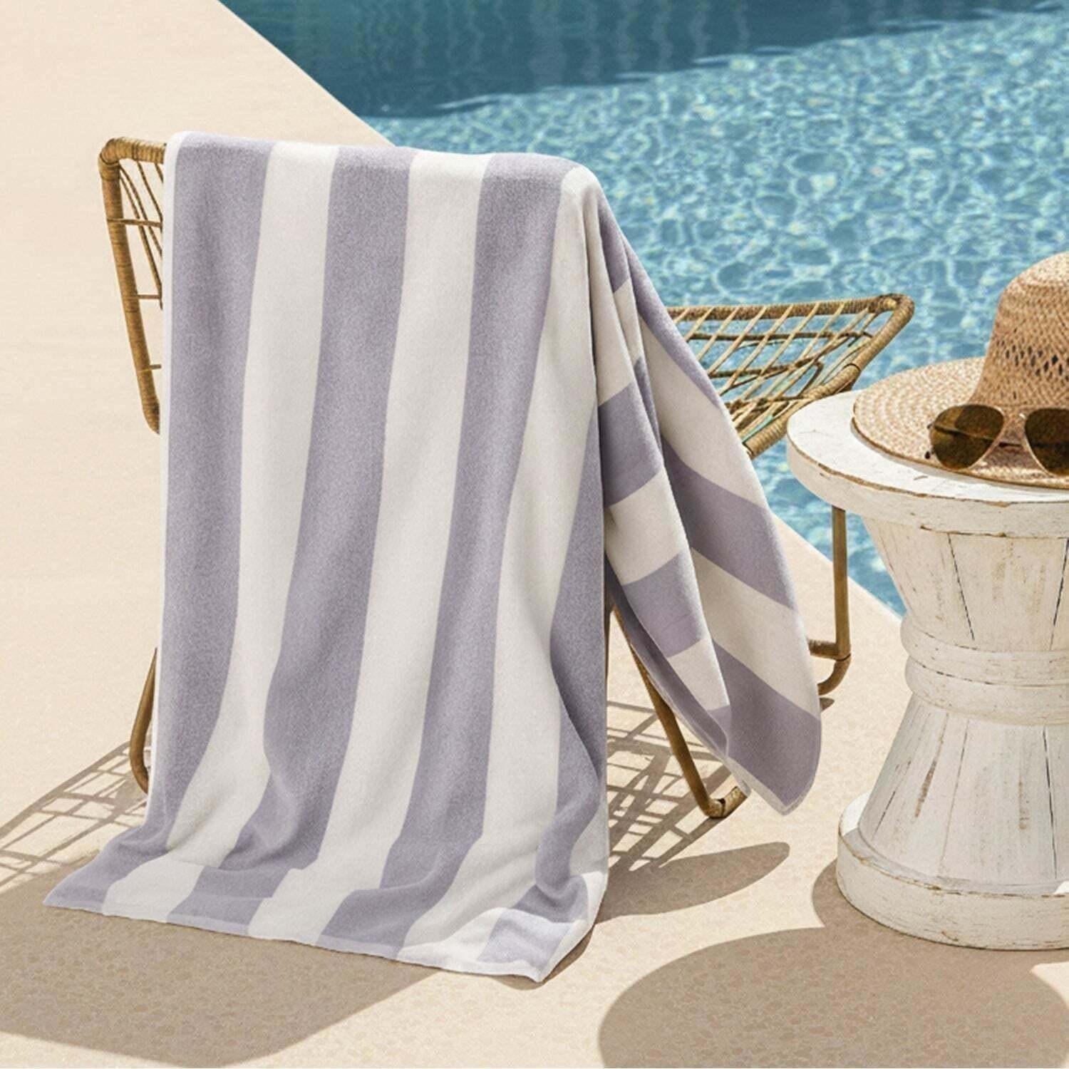 Toalla de playa Nautica Rayas gris