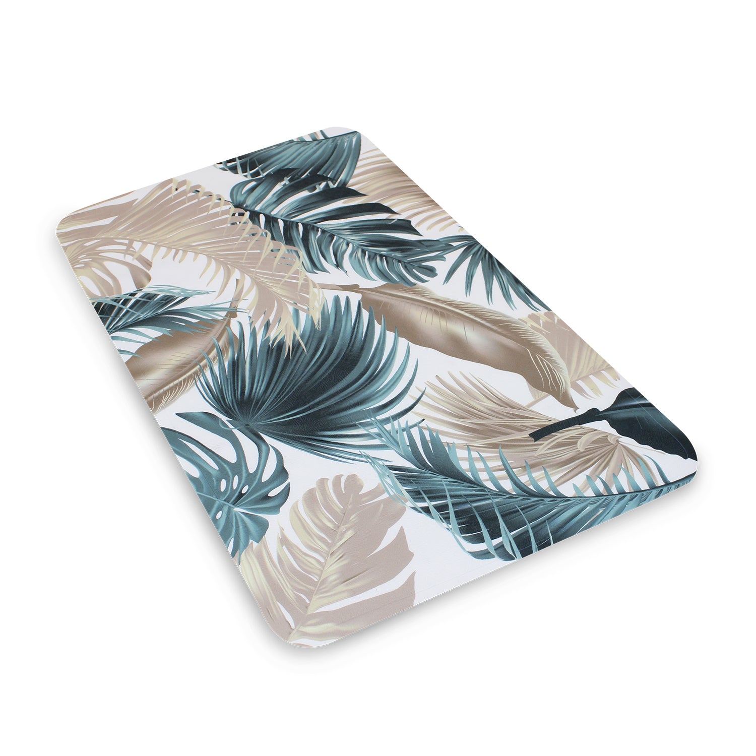 Alfombra de baño Nautica PVC antideslizante 39x69cm hojas tropicales