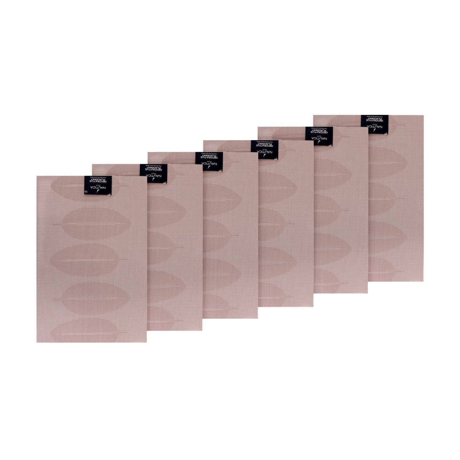 Pack 6 Individuales 45x30cm reversible hojas rosa