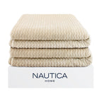 Pack 2 Mantas de Cama Nautica Home Jacquard Franela suave 127x178cm