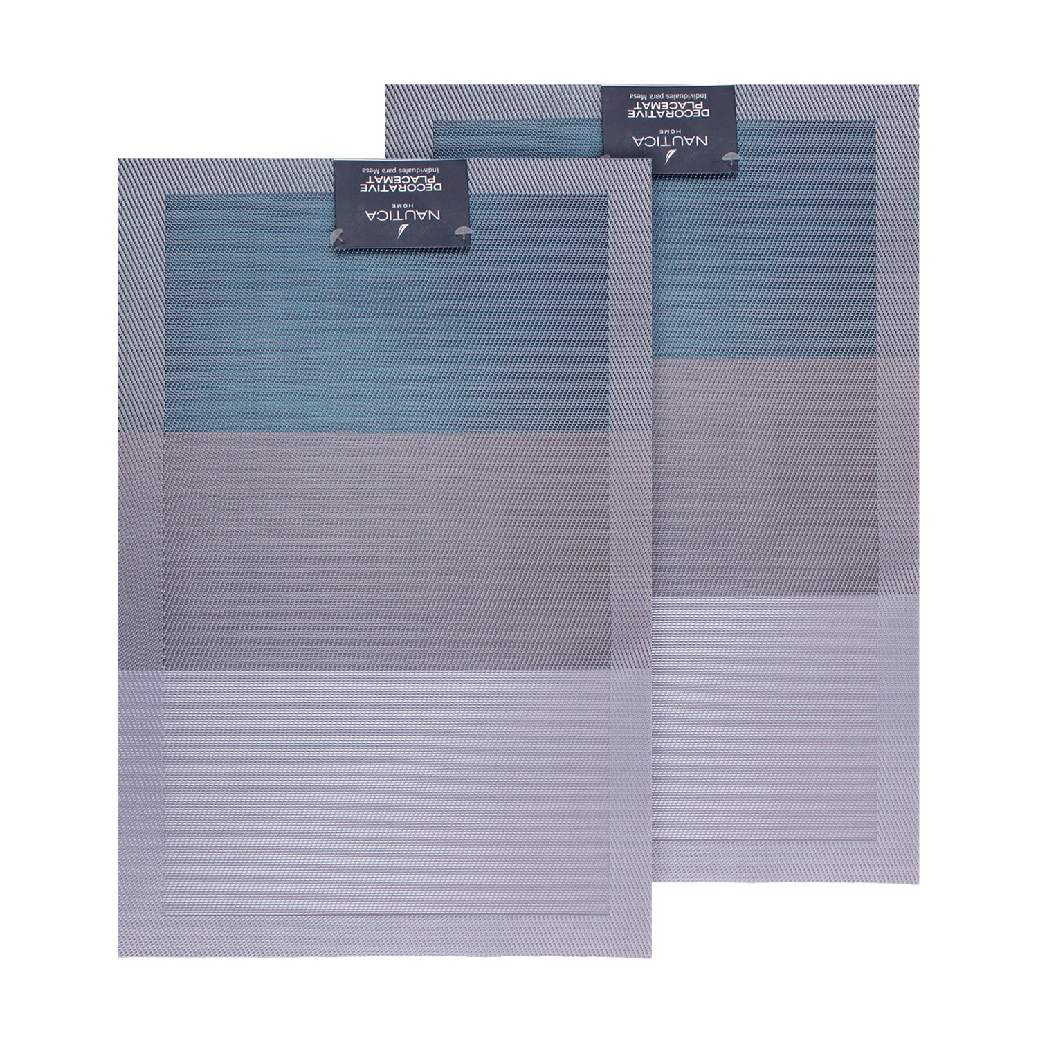 Pack 2 Individuales de mesa Nautica Home 45x30cm degrade azul