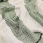 Manta de franela Nautica 127x152 Waffle suavidad superior verde