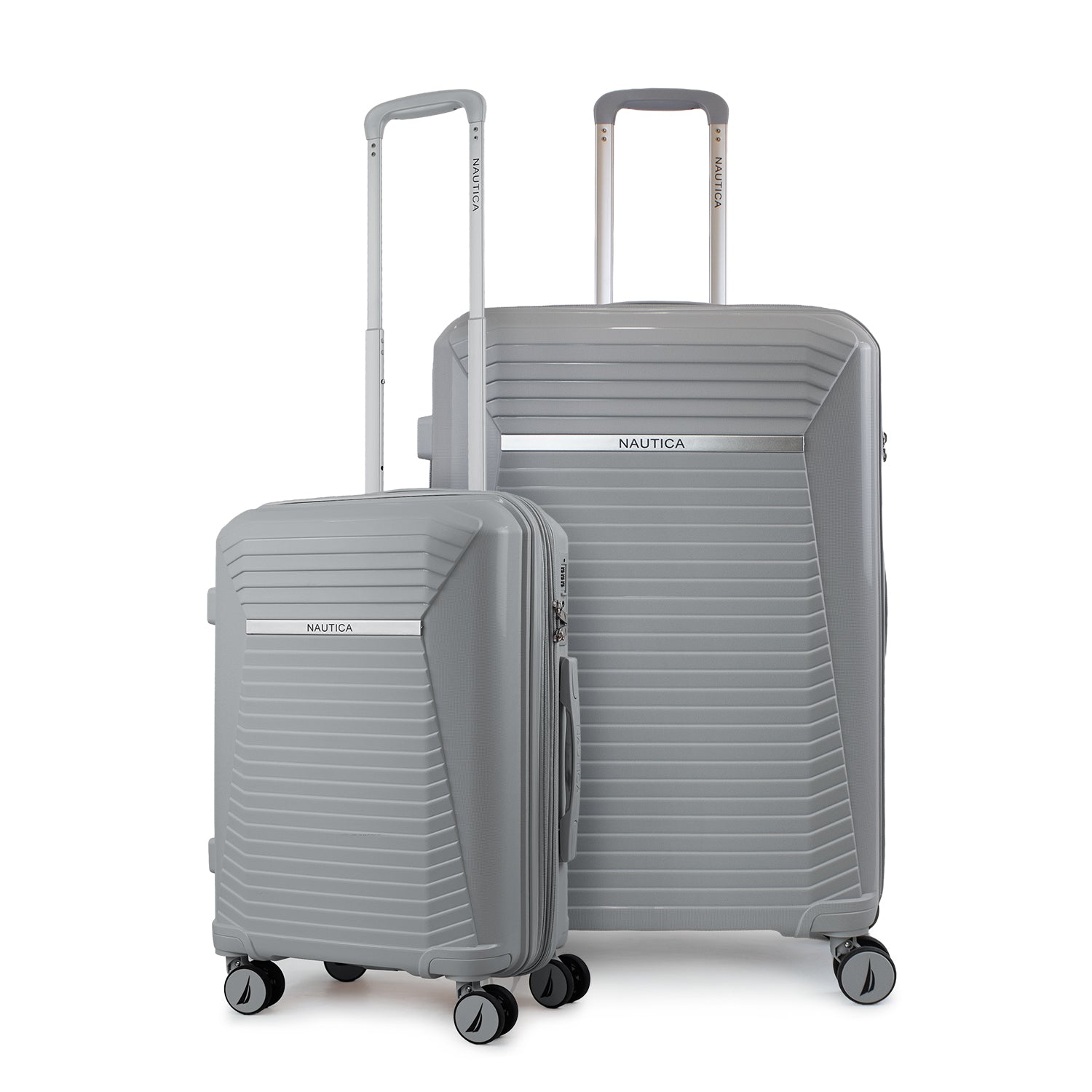 Pack 2 maletas Nautica Niza cabina 10kg y grande 23kg gris