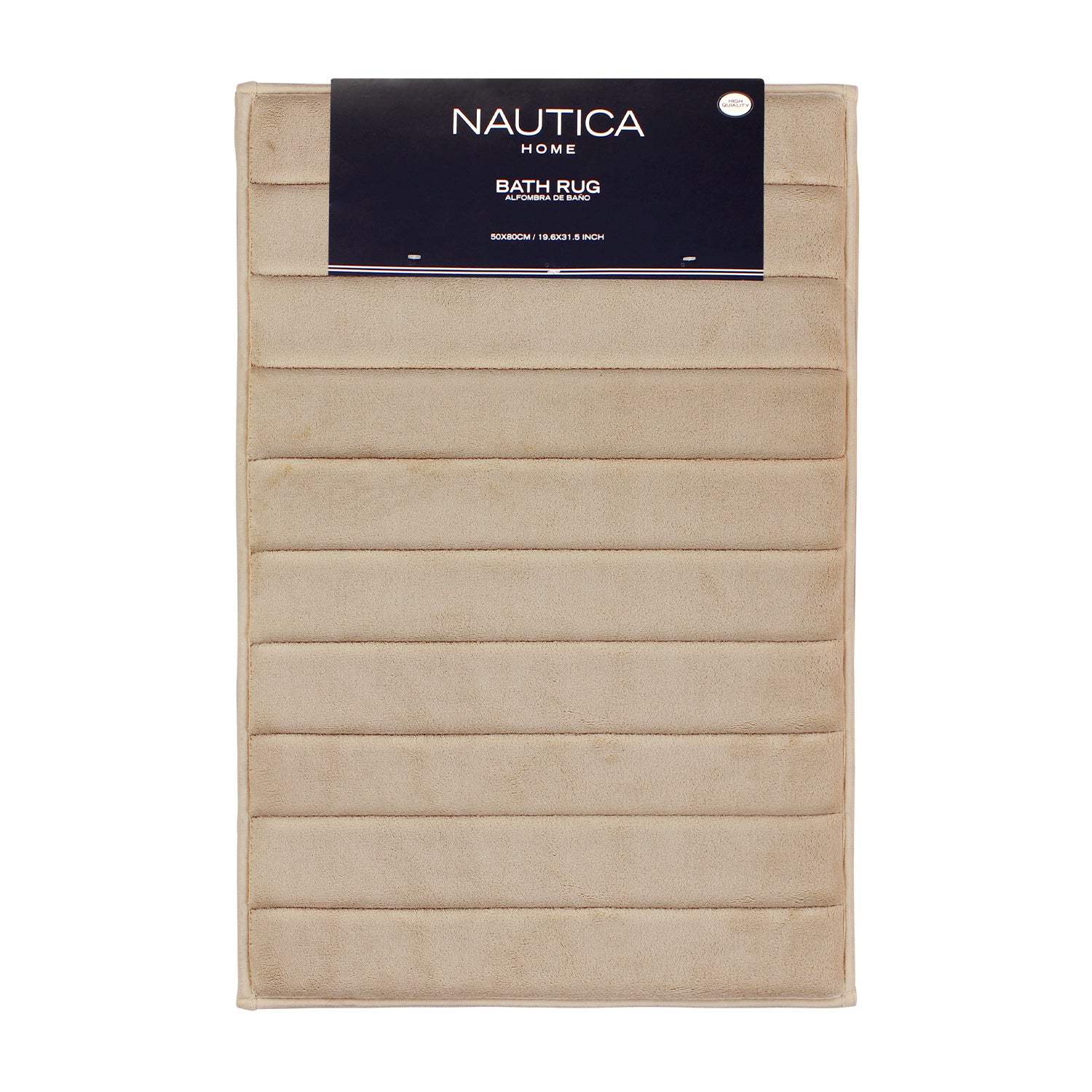 Alfombra de baño Nautica 50x80cm coralina ultra suave beige