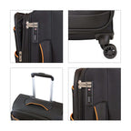 Set 2 maletas de tela M+L Lisboa negro