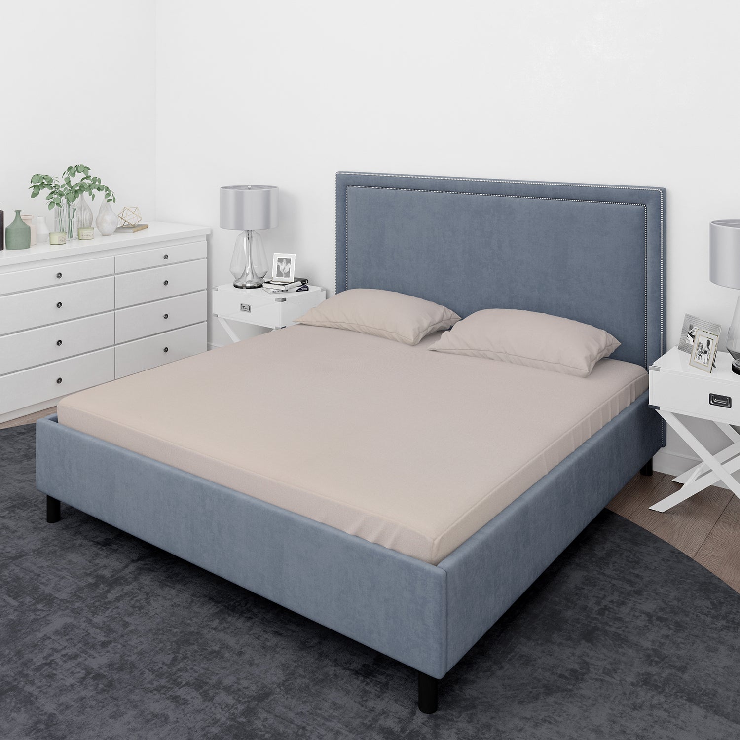 Juego de sábanas Nautica 4 piezas microfibra 2 plazas café