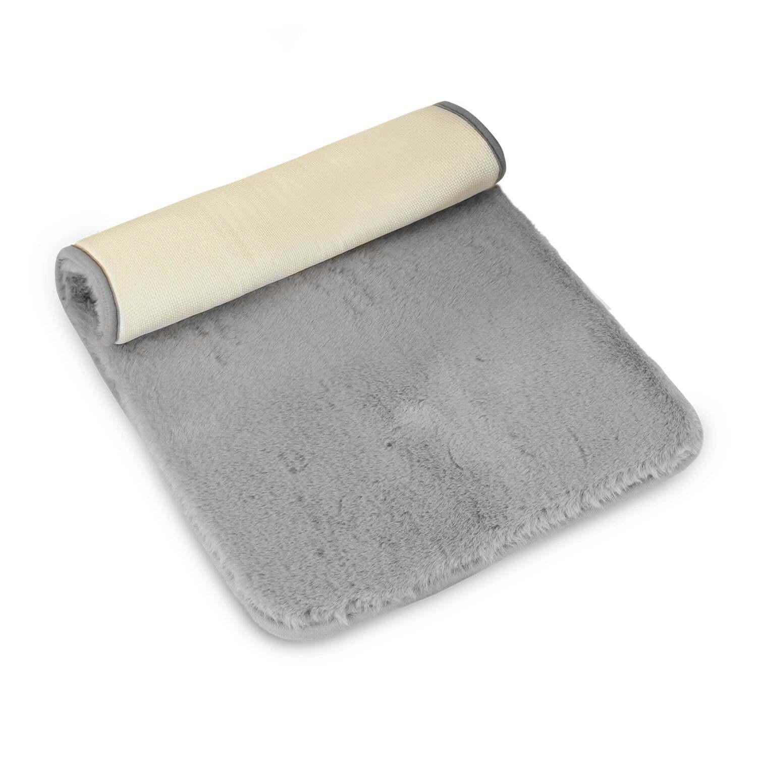Alfombra de baño ultra suave 40 x 60 cm gris claro
