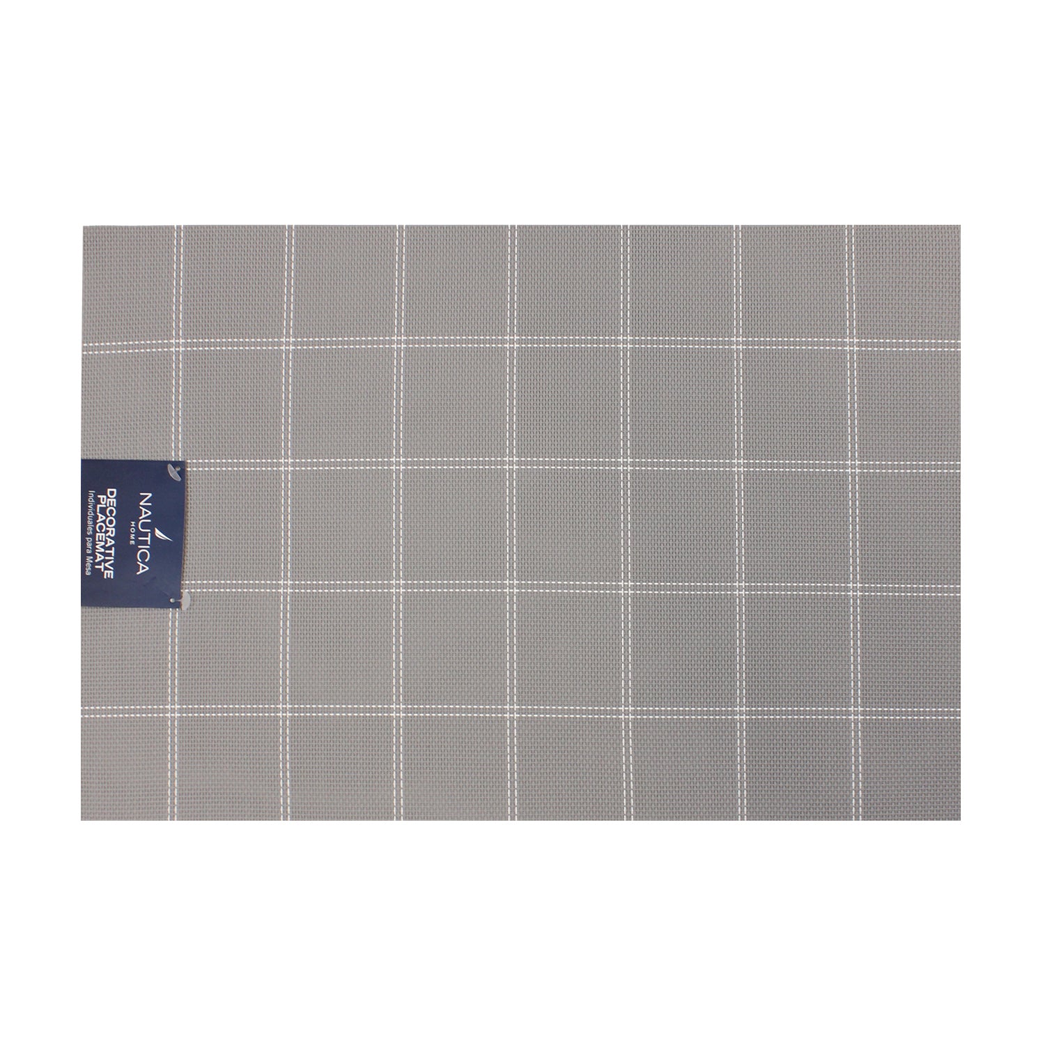 Individual de mesa Nautica Home 45x30cm gris a cuadros