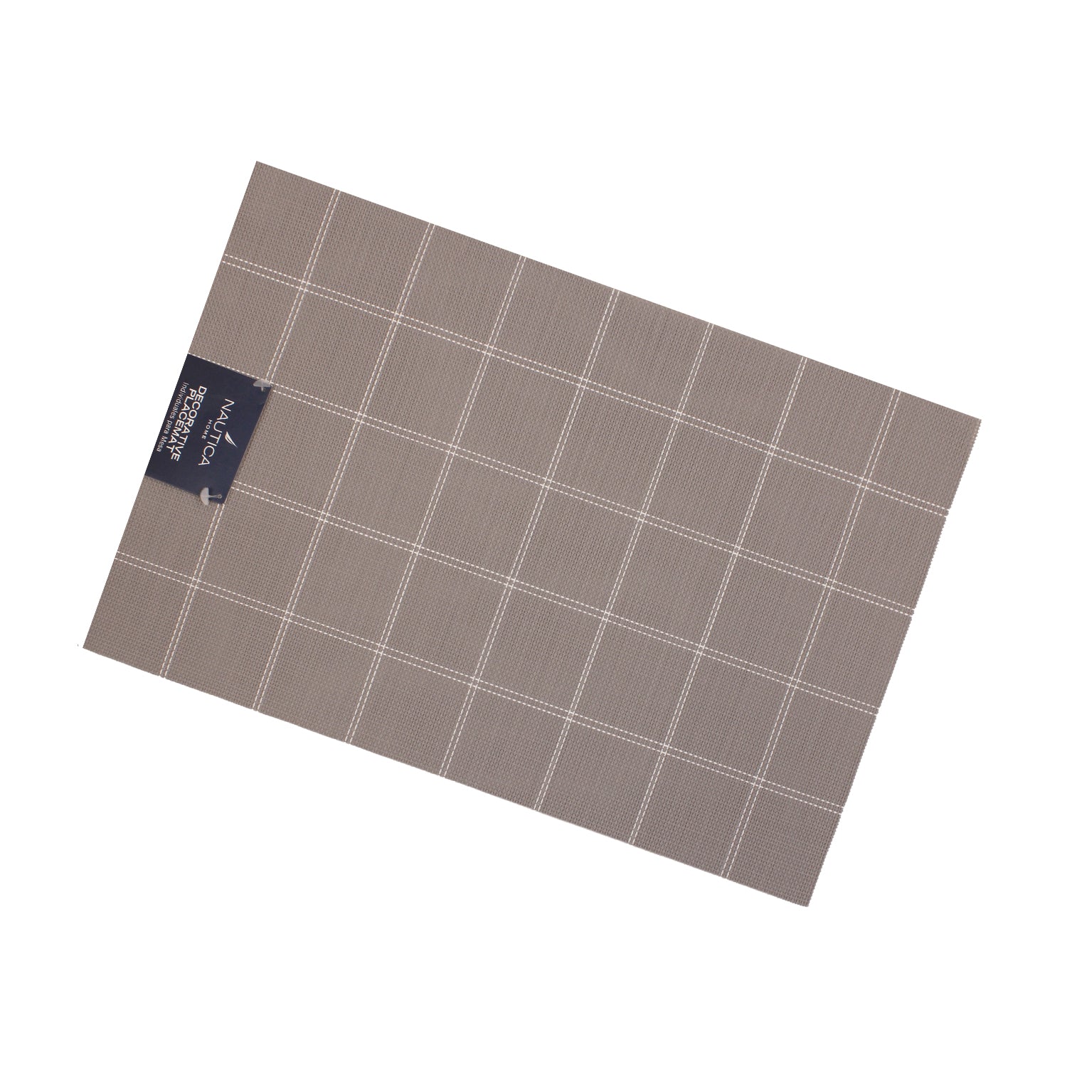 Individual de mesa Nautica Home 45x30cm café a cuadros
