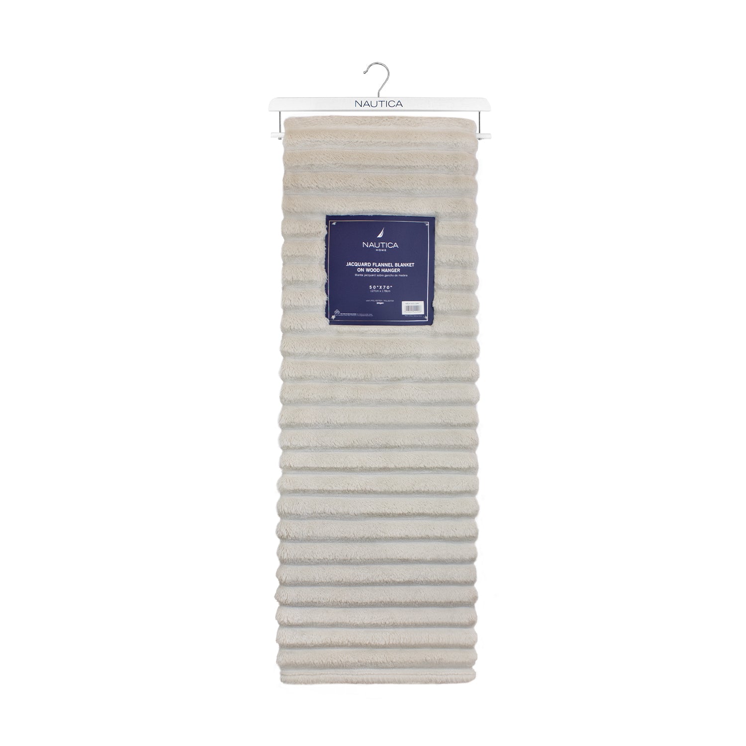 Pack 2 Mantas de cama Nautica Home Jacquard Franela ultrasuave 127x178cm